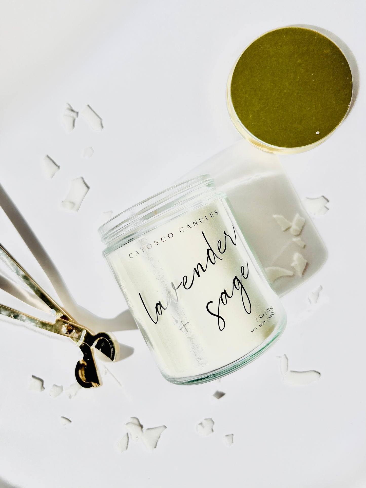 Lavender + Sage | Clear Jar Candle