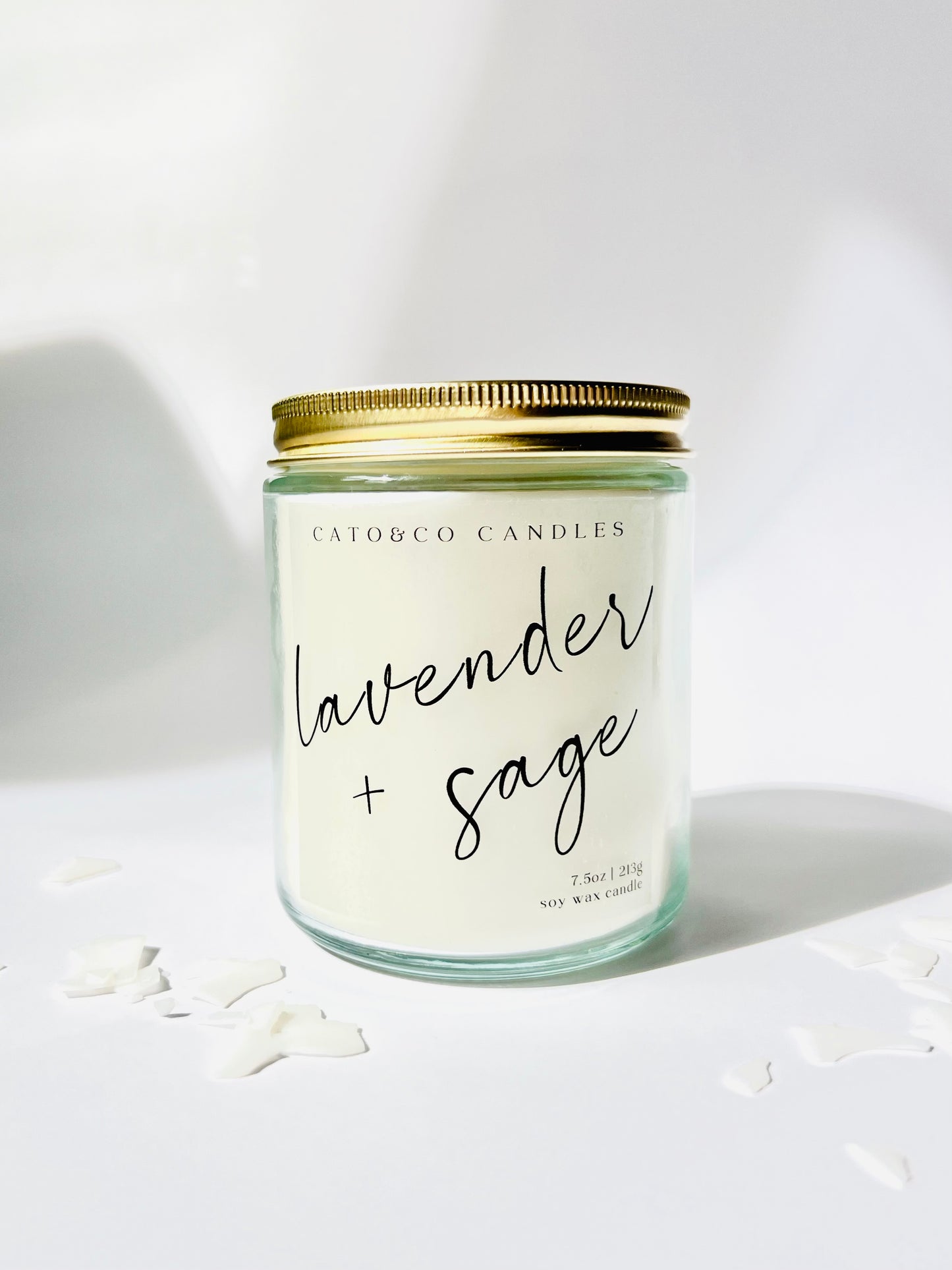 Lavender + Sage | Clear Jar Candle