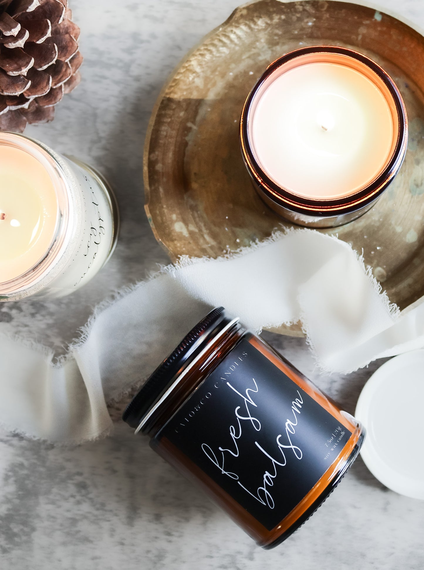 Fresh Balsam | Amber Jar Candle