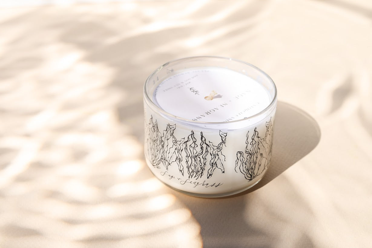 Sage + Seagrass | Mini Botanical Candle