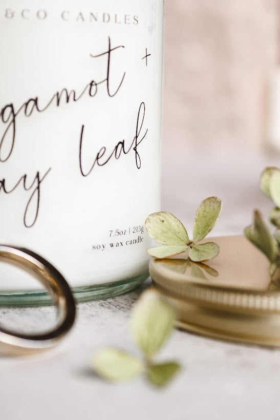 Bergamot + Bay Leaf | Clear Jar Candle