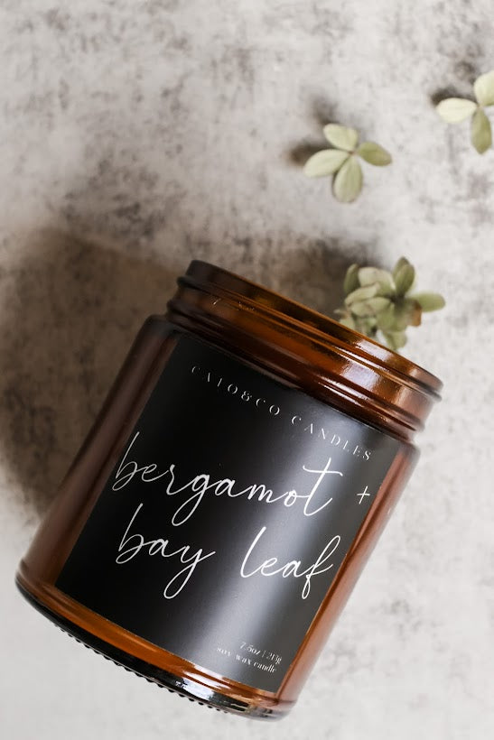 Bergamot + Bay Leaf | Amber Jar Candle